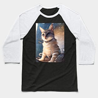 Silver armor knight cat: Joana Baseball T-Shirt